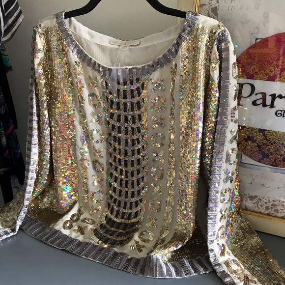 🌼Gorgeous Boston Proper sequins Blouse 🌼 - Picture 3 of 10
